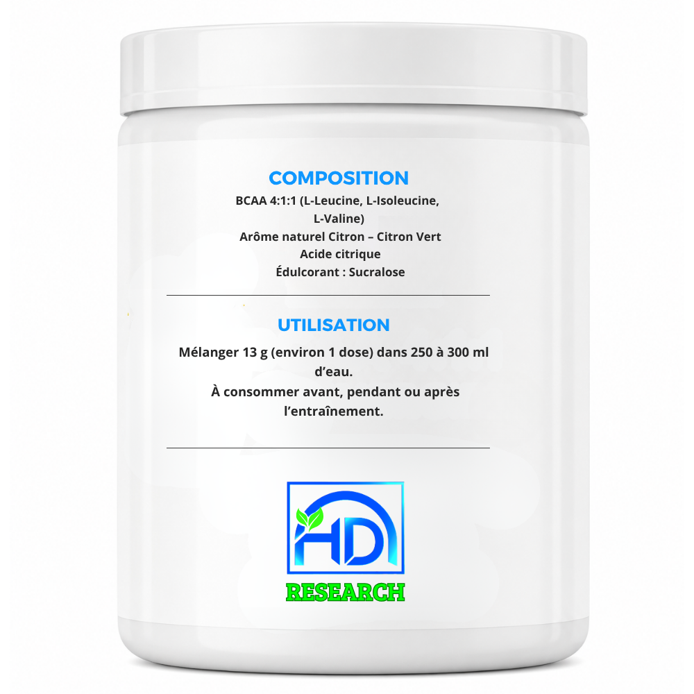 BCAA 4.1.1 + Énergie Citron-Citron Vert